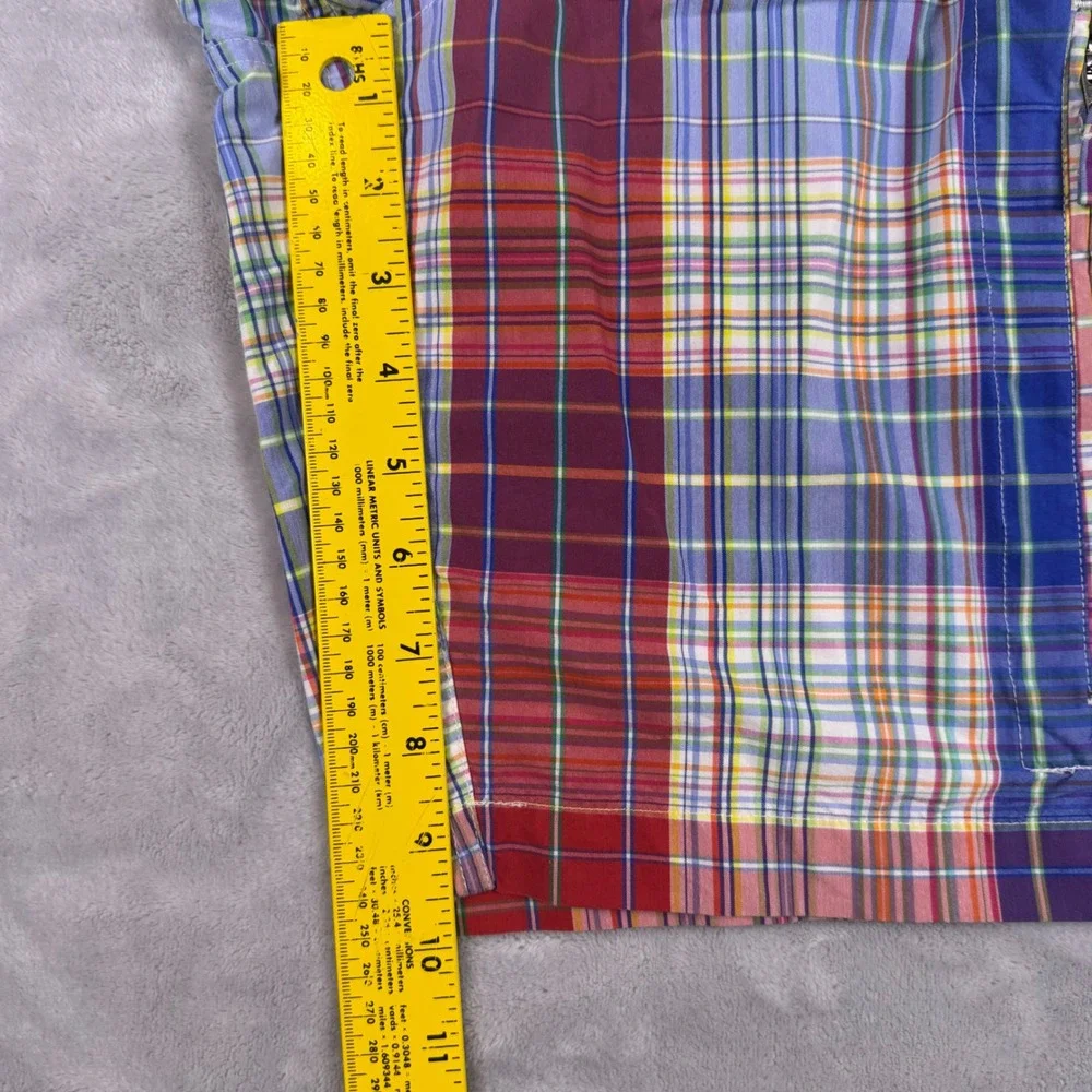 Polo Ralph Lauren Mens Plaid Cargo Board Shorts Multicolor Swim Trunks‎ Size 33